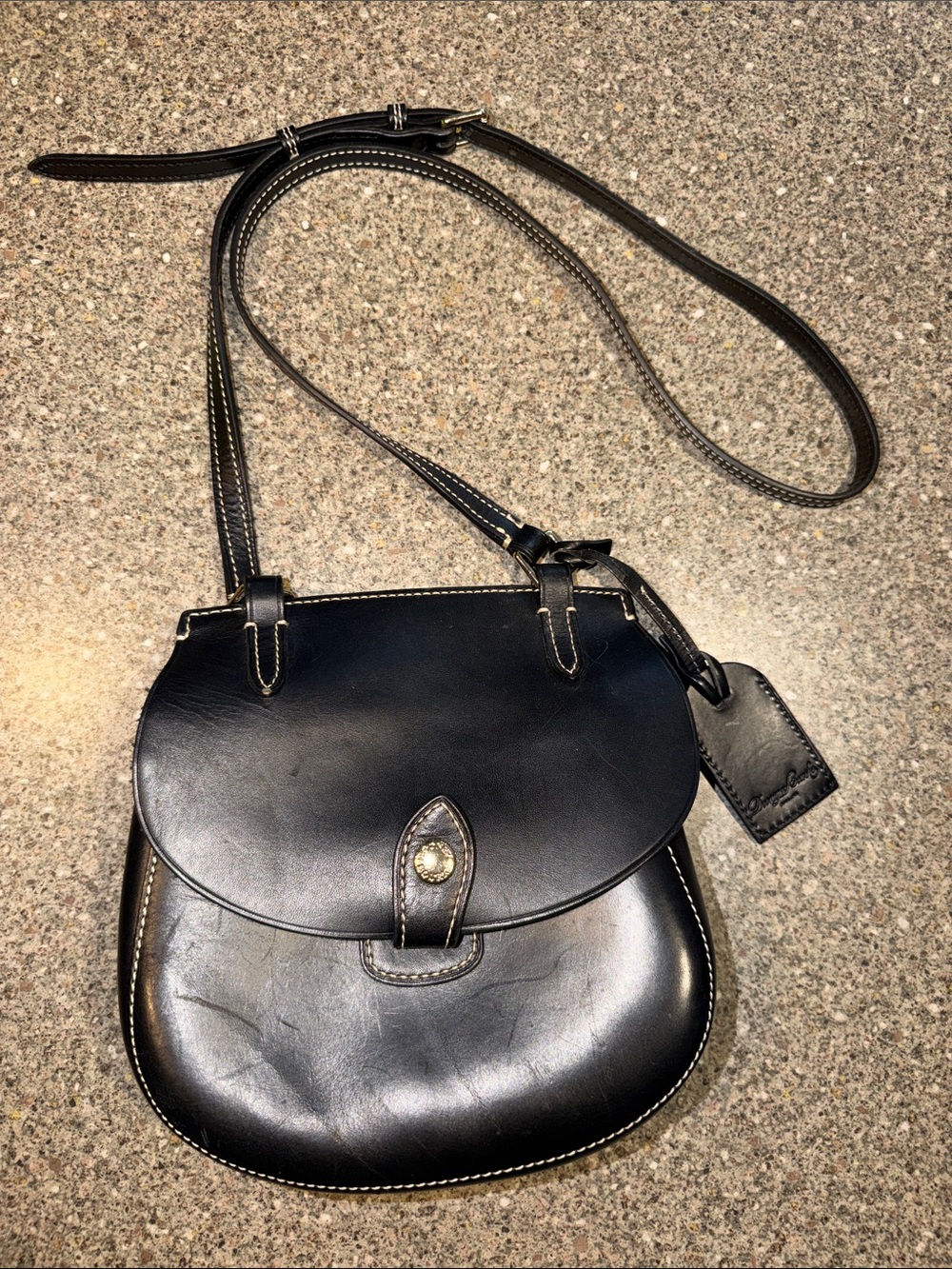 Dooney and Bourke Alto Happy Saddle Bag -y2k